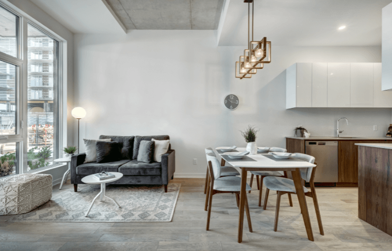 A spotless and freshly cleaned apartment in Austin, TX, serviced by Pure Magic Maids.