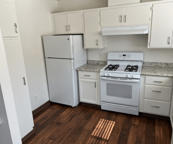 A professionally cleaned kitchen in Austin, TX, sparkling from top to bottom.